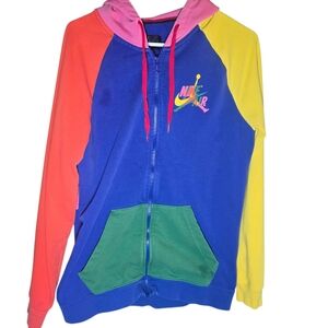 Air Jordan Jumpman Classics Full Zip Hoodie Retro Colorful  Medium See Notes